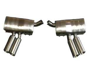 Maserati 4200 modified and polished OEM Rear silencers for a better sound